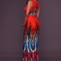 Ombre Multi-Color Print Maxi Dress