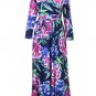 Floral Print Tie Waist Maxi Dress