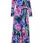 Floral Print Tie Waist Maxi Dress
