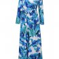 Multi-Color Print Wrap Dress