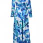 Multi-Color Print Wrap Dress