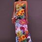 Multi-Color Print Key-Hole Back Maxi Dress