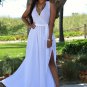 Sleeveless V Neck Sexy Maxi Chiffon Dress