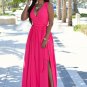 Sleeveless V Neck Sexy Maxi Chiffon Dress
