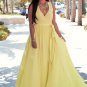 Sleeveless V Neck Sexy Maxi Chiffon Dress