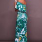 Multi-Color Floral Print Off-The-Shoulder Maxi Dress