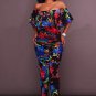 Multi-Color Floral Print Off-The-Shoulder Maxi Dress
