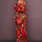 Multi-Color Floral Print Off-The-Shoulder Maxi Dress