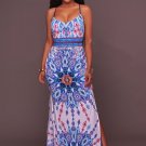 Kuwait Multi-Color Aztec Print Maxi Dress