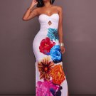 Multi-Color Floral Print Maxi Dress