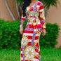Women's Print Bodycon Long Sleeve Party Dress