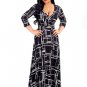 Sexy V-neck Printing Long Dress
