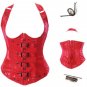 Faux Leather Buckles Underbust Corset