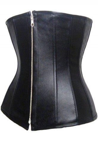PVC Zipper Underbust Corset