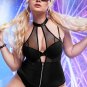 Plus Size Secret Desires Faux Leather Teddy