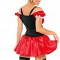 Red French Maid Style Dress Costume