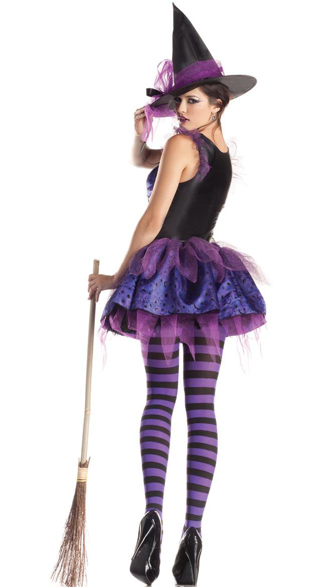 Purple Witch Striking Costume