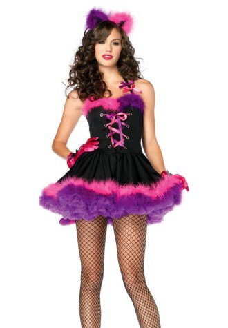 Contrast Fluffy Costume
