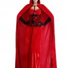 Red Outfit Maxi Dress With Cloak