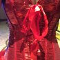 Sexy Sequin Santa Corset with Tutu Skirt