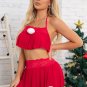 Pom-pom Decor Christmas Lingerie Set