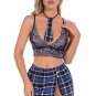 Follow The Rules Plaid Bra Set