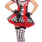 Naughty Harlequin Clown Costume