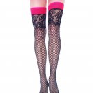 Sexy Fishnet Stockings With Lace Top