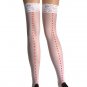Sexy Stretch Lace Lycra Stockings with Loves Prints