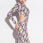 Colorful Triangle Pattern Print Stretch Club Dress