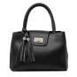 Tassel Turn Twist Genuine Leather Tote Handbag