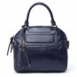 Classic Genuine Leather Tote Handbag with Tassel