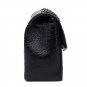 Chic Metal Strap Quilted Genuine Leather Shoulder Bag