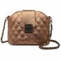 Quilted Genuine Leather Mini Shoulder Bag