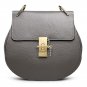 Turn Twist Mini Genuine Leather Shoulder Bag with Gold Chain