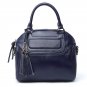 Classic Genuine Leather Tote Handbag with Tassel