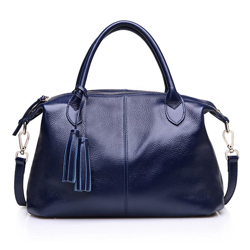 Elegant Genuine Leather Shoulder Handbag Large Size