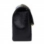 Chic Metal Strap Quilted Genuine Leather Shoulder Bag