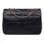 Chic Metal Strap Quilted Genuine Leather Shoulder Bag