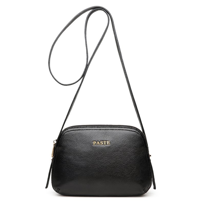 Chic Mini Genuine Leather Tote Shoulder Bag Double Zipper