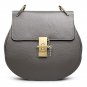 Turn Twist Mini Genuine Leather Shoulder Bag with Gold Chain