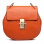 Turn Twist Mini Genuine Leather Shoulder Bag with Gold Chain