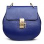 Turn Twist Mini Genuine Leather Shoulder Bag with Gold Chain