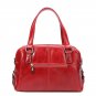 Zip Genuine Leather Tote Shoulder Bag Three Interlayer