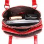 Zip Genuine Leather Tote Shoulder Bag Three Interlayer