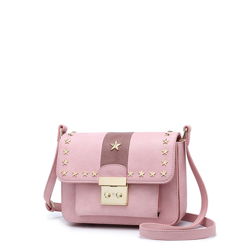Women's Shoulder Bags PU Rivet Decoration Messenger Bag