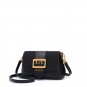 Women's Metal Button Shoulder Bag Messenger Bag
