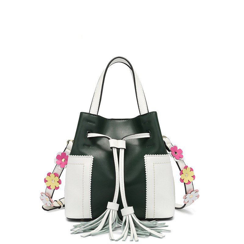 Women's Hit Color Bucket Bag Casual Shoulder Bag