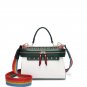 Fashion PU Leather Hit Color Handbag Messenger Shoulder Bag