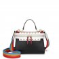 Fashion PU Leather Hit Color Handbag Messenger Shoulder Bag